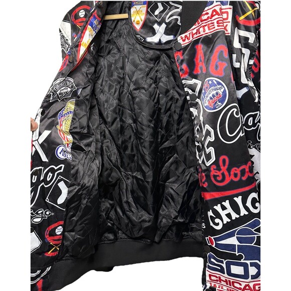 Pro Standard Chicago White Sox Jacket Men Sz XL Black Red White Blue - Picture 12 of 15